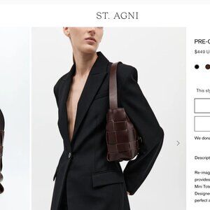 St. Agni - Woven Mini Tote - Chocolate